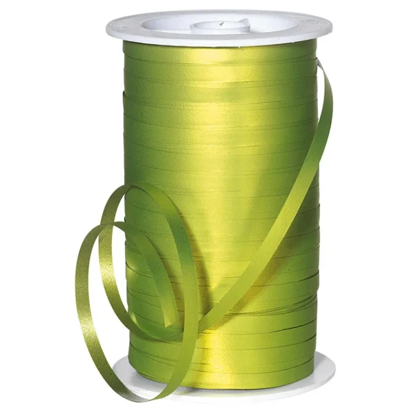 Geschenkband^DecoWoerner Ringelband Matt, 5 Mm, 100 M, Hell grün