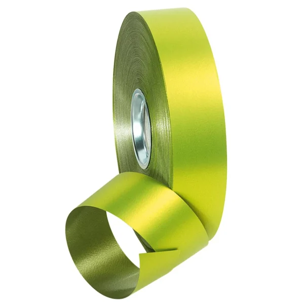 Geschenkband^DecoWoerner Ringelband Matt, 31 Mm, 100 M, Hell grün
