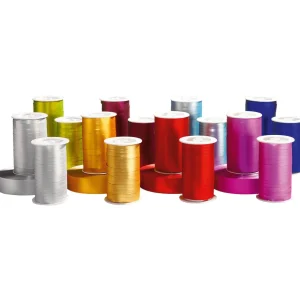 Geschenkband^DecoWoerner Ringelband Matt, 10 Mm, 100 M, silber