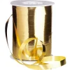 Geschenkband^DecoWoerner Ringelband Metallic, 10 Mm, 250 M, gold