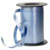 Geschenkband^DecoWoerner Ringelband Pastell, 10 Mm, 150 M, Stein blau