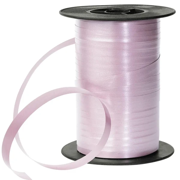 Geschenkband^DecoWoerner Ringelband Pastell, 10 Mm, 150 M, Rosé rosa