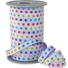 Geschenkband^DecoWoerner Ringelband Rainbow Star Bunt, 10mm, 200 M mehrfarbig