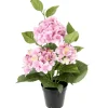 Sommerdeko | Kunstblumen^DecoWoerner Hortensienbusch Im Topf 50 Cm rosa