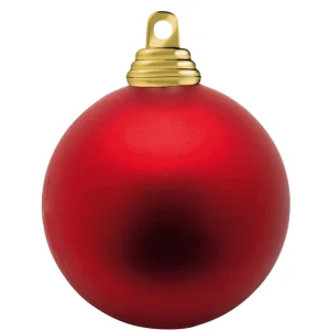 Weihnachtskugeln^DecoWoerner e, Matte Weihnachtskugeln Aus Schwer Entflammbarem Kunststoff, 6 Cm Ø – 24 Stück rot