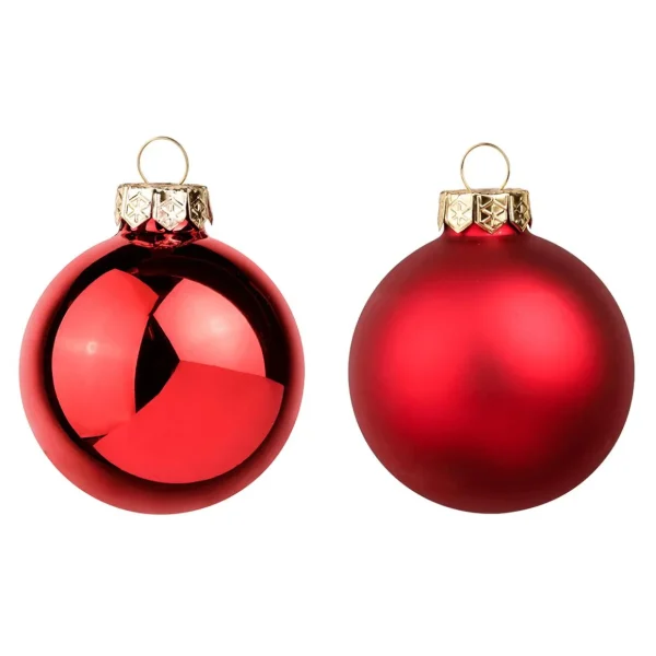 Weihnachtskugeln^DecoWoerner e Weihnachtskugeln Aus Glas 6 Cm Ø – 24 Stück rot
