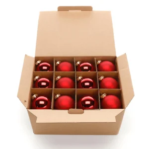 Weihnachtskugeln^DecoWoerner e Weihnachtskugeln Aus Glas 6 Cm Ø – 24 Stück rot