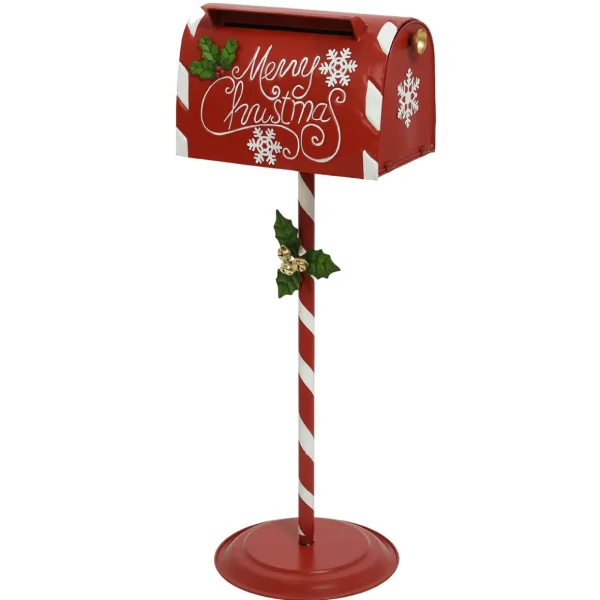 Xxl Weihnachtsdeko^DecoWoerner er, Deko Briefkasten Auf Fuss 90 Cm rot