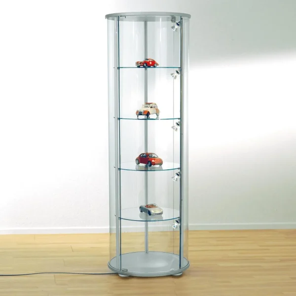 Warenpräsentation^DecoWoerner Rund-Vitrine, 180 Cm Hoch transparent