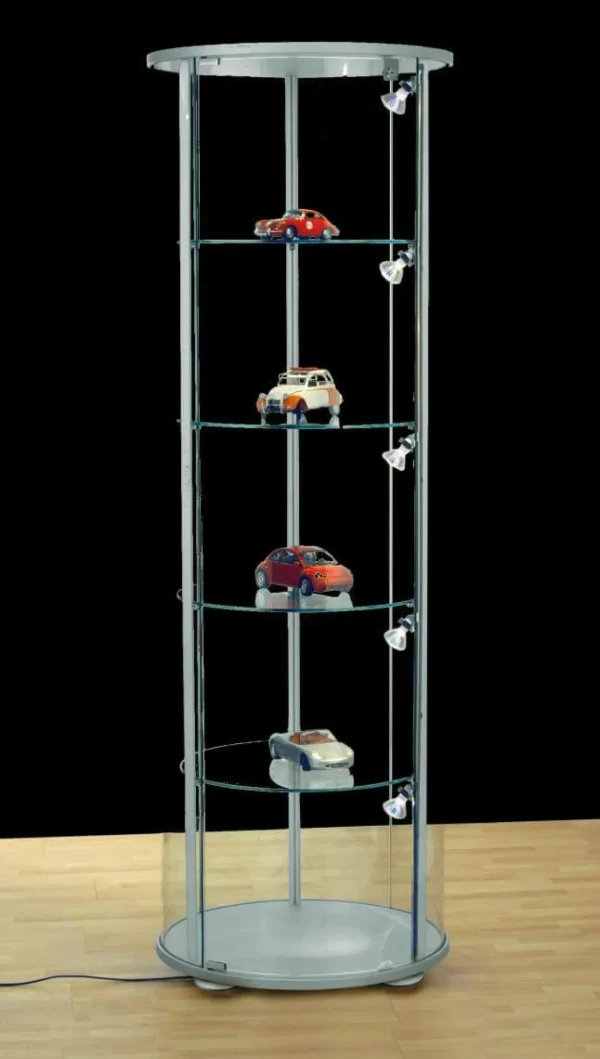 Warenpräsentation^DecoWoerner Rund-Vitrine, 180 Cm Hoch transparent