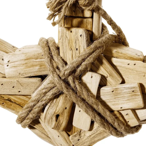 Naturdeko | Sommerdeko^DecoWoerner Rustikaler Maritimer Deko Anker, 53 Cm Lang Aus Holz Beige