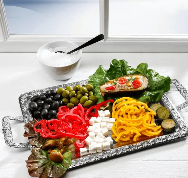 Gemüse & Kräuter^DecoWoerner Salatblätter Lebensmittel-Attrappe, Pack à 5 Stück grün