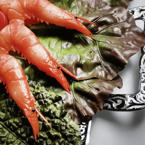 Gemüse & Kräuter^DecoWoerner Salatblätter -rot Lebensmittel-Attrappe, Pack à 6 Stück grün