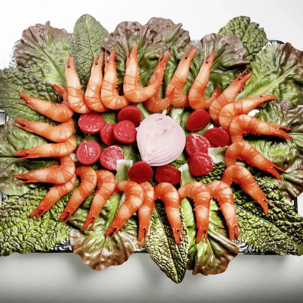 Gemüse & Kräuter^DecoWoerner Salatblätter -rot Lebensmittel-Attrappe, Pack à 6 Stück grün