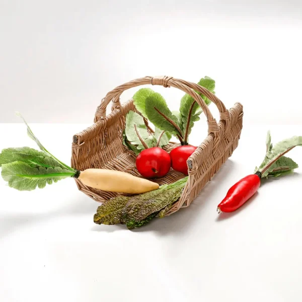 Gemüse & Kräuter^DecoWoerner Salatblätter -rot Lebensmittel-Attrappe, Pack à 6 Stück grün