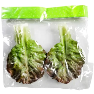 Gemüse & Kräuter^DecoWoerner Salatblätter Lebensmittel-Attrappe, Pack à 5 Stück braun