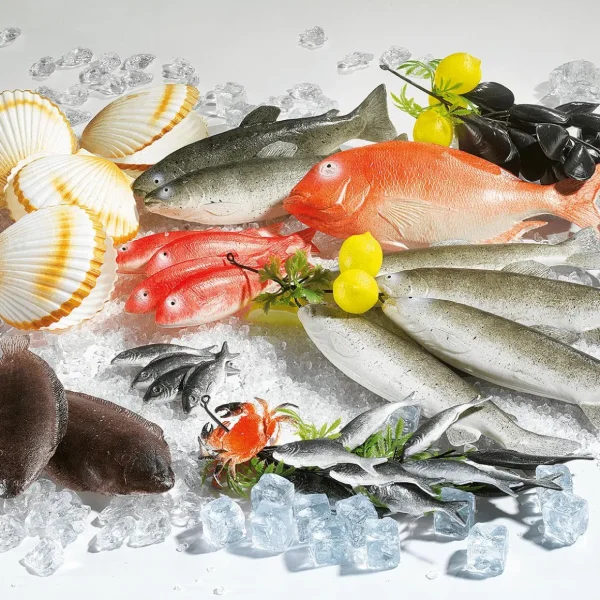Fisch & Meeresfrüchte^DecoWoerner Sardinenzopf Lebensmittel-Attrappe 35 Cm Grau