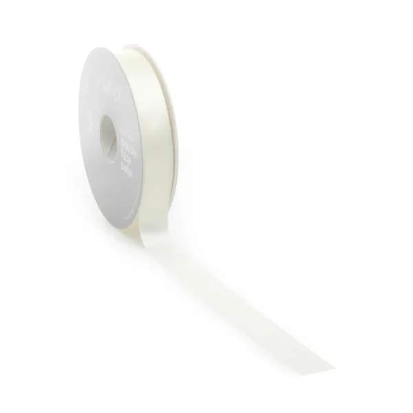 Geschenkband^DecoWoerner Satinband, 25 Mm X 25m Creme weiß