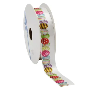 Geschenkband^DecoWoerner Satinband Geschenkband Mit Ostereier Motiv, 23 Mm, 20 M mehrfarbig