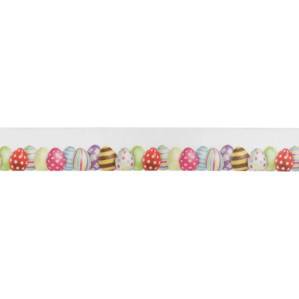 Geschenkband^DecoWoerner Satinband Geschenkband Mit Ostereier Motiv, 23 Mm, 20 M mehrfarbig