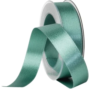 Geschenkband^DecoWoerner Satinband Glitter, 25 Mm, 20 M, Mint grün