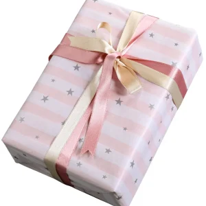 Geschenkband^DecoWoerner Satinband Glitter, 15 Mm, 20 M, rosa