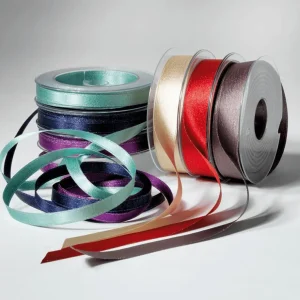 Geschenkband^DecoWoerner Satinband Glitter, 25 Mm, 20 M, Mint grün