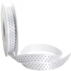 Geschenkband^DecoWoerner Satinband Mit Punkten, 15 Mm, 20 M, weiß
