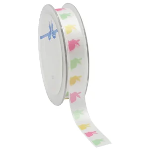 Geschenkband^DecoWoerner Satinband Osterhase 15 Mm / 25 M mehrfarbig