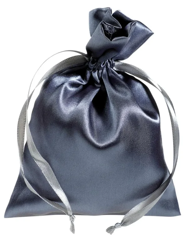 Geschenksäckchen^DecoWoerner Satinsäckchen 18 Cm, 30 Stück, Anthrazit Grau