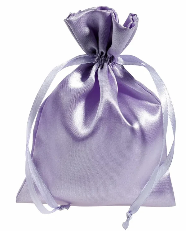 Geschenksäckchen^DecoWoerner Satinsäckchen 18 Cm, 30 Stück, Lila violett