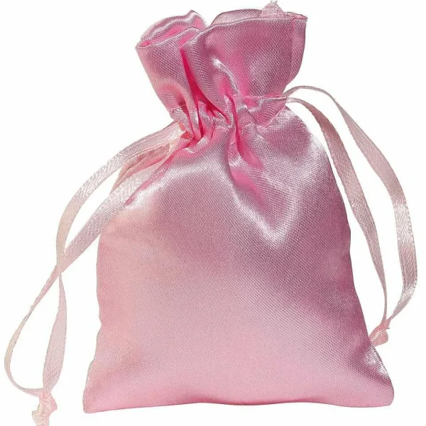 Geschenksäckchen^DecoWoerner Satinsäckchen 10 Cm, 30 Stück, rosa