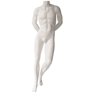 Schaufensterpuppen^DecoWoerner Schaufensterpuppe Mann Headless , Angelehnt Stehend weiß