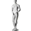 Schaufensterpuppen^DecoWoerner Schaufensterpuppe Mann SCULPTURE Bein überkreuzt Beton-Optik mehrfarbig