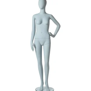 Schaufensterpuppen^DecoWoerner Schaufensterpuppe Weiblich Solid Grey Angewinkelter Arm Grau