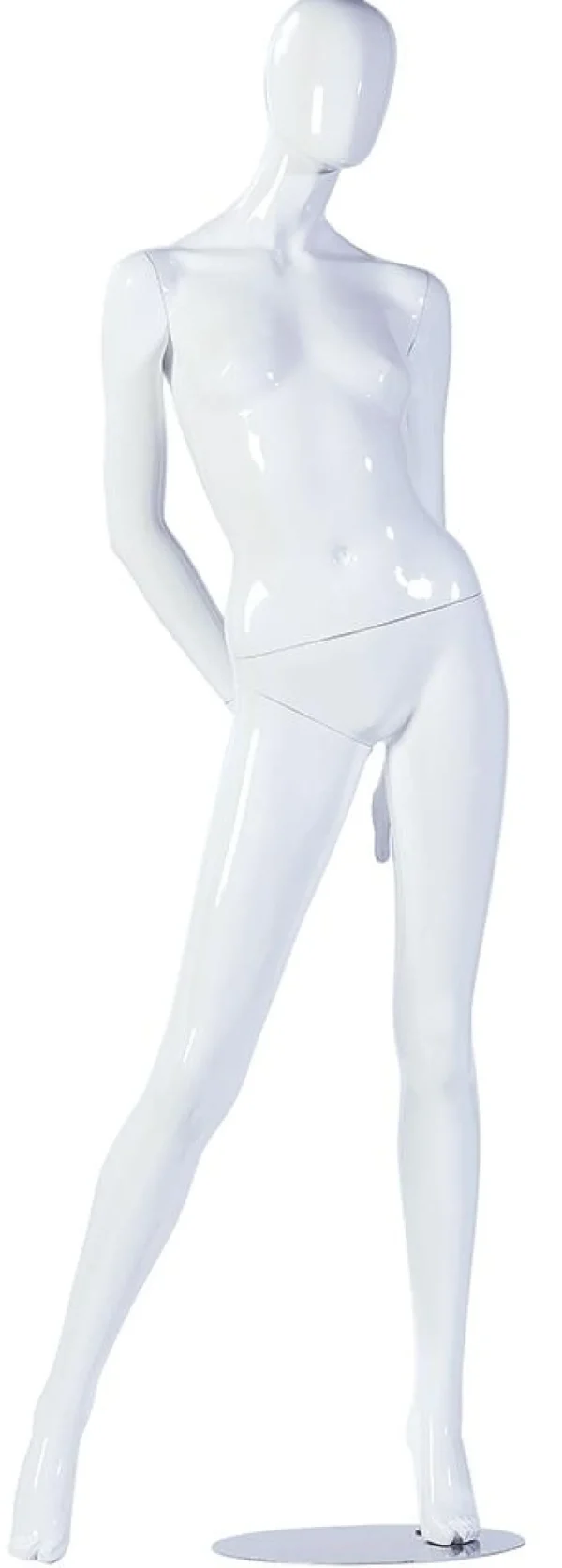 Schaufensterpuppen^DecoWoerner Schaufensterpuppe Weiblich APART Glossy, Arme Hinten weiß