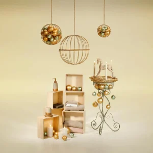Weihnachtsfiguren^DecoWoerner Schaukelpferd Mit Holzoptik 30 Cm Naturholz