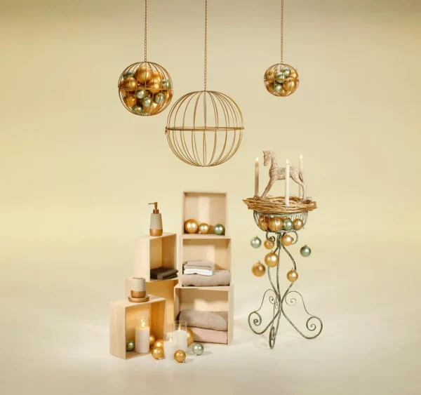 Weihnachtsfiguren^DecoWoerner Schaukelpferd Mit Holzoptik 30 Cm Naturholz