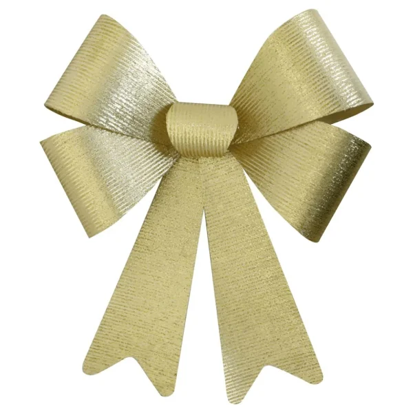 Weihnachtsfiguren^DecoWoerner Schleife Aus Kunststoff In glimmer-Optik gold