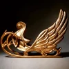 Xxl Weihnachtsdeko^DecoWoerner Schlitten “Phantasia“ 180 Cm Lang, gold