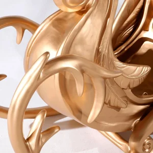 Xxl Weihnachtsdeko^DecoWoerner Schlitten “Phantasia“ 180 Cm Lang, gold