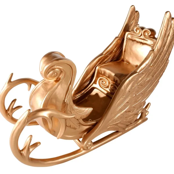 Xxl Weihnachtsdeko^DecoWoerner Schlitten “Phantasia“ 180 Cm Lang, gold