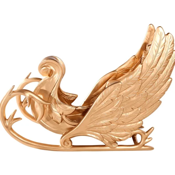 Xxl Weihnachtsdeko^DecoWoerner Schlitten “Phantasia“ 180 Cm Lang, gold