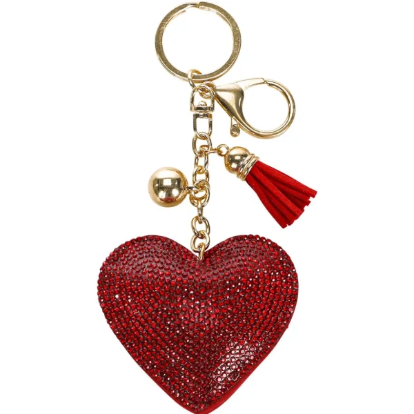 Geschenk- & Tragetaschen^DecoWoerner Schlüsselanhänger Herz 6 Cm Mit Öse rot