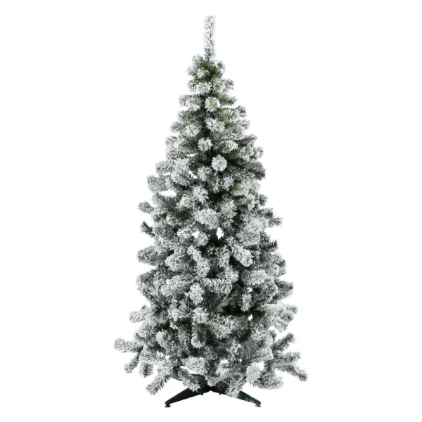 Künstliche Weihnachtsbäume^DecoWoerner Schmale Beschneite Kunst-Tanne 180 Cm grün