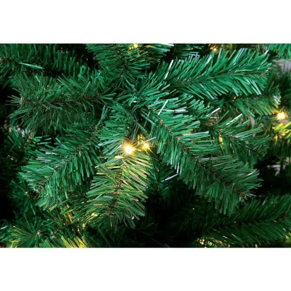 Künstliche Weihnachtsbäume^DecoWoerner Schmaler, Künstlicher Weihnachtsbaum Mit LED 150 Cm grün