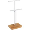 Warenpräsentation^DecoWoerner Schmuckständer, T-Ständer 2tlg., 32 Cm Hoch weiß