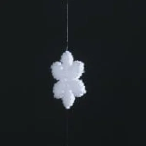 Winterdeko^DecoWoerner Schneeflocken-Girlande, 180 Cm Lang weiß