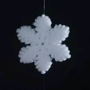 Winterdeko^DecoWoerner Schneeflocken-Girlande, 180 Cm Lang weiß