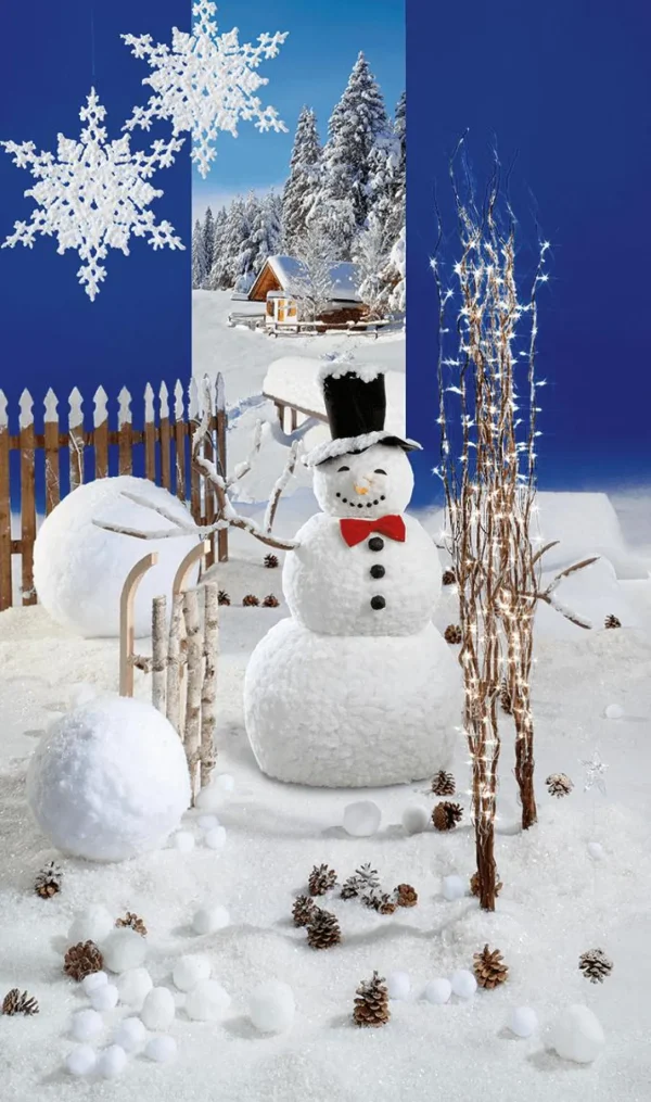 Winterdeko | Xxl Weihnachtsdeko^DecoWoerner Schneemann, 120 Cm Hoch weiß